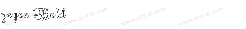 zegoe Bold字体转换